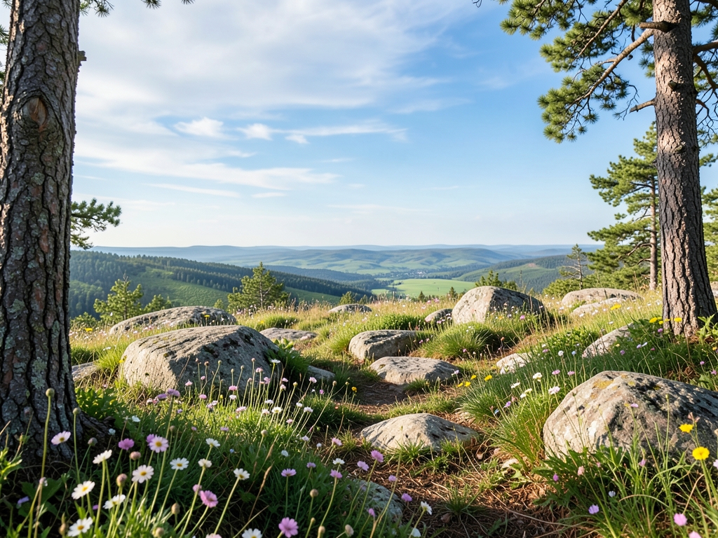 wide scenic landscape with open distant horizon natural