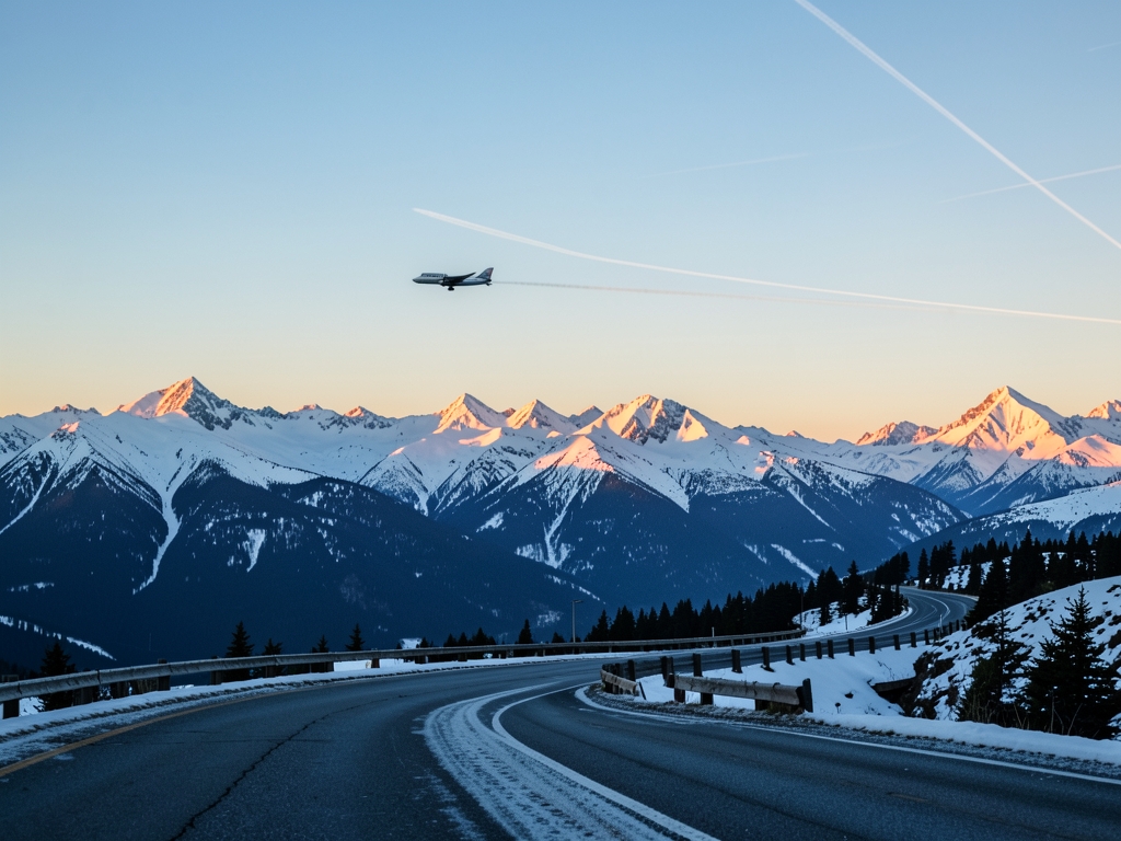 serene overlook above Anchorage dawn snow dusted peaks glowing
