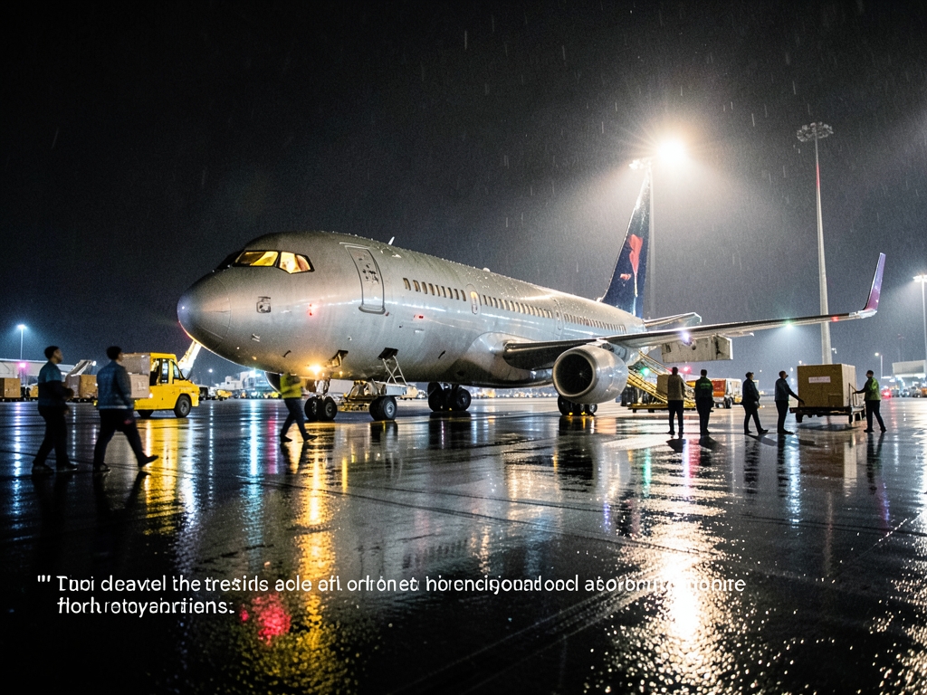 Night cargo operations Dubai International Airport wet leased beneath