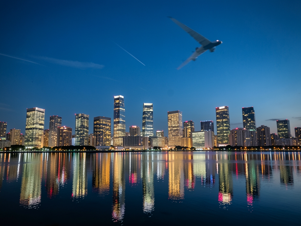 wide angle view Tokyo s skyline dusk featuring illuminated skyscrapers