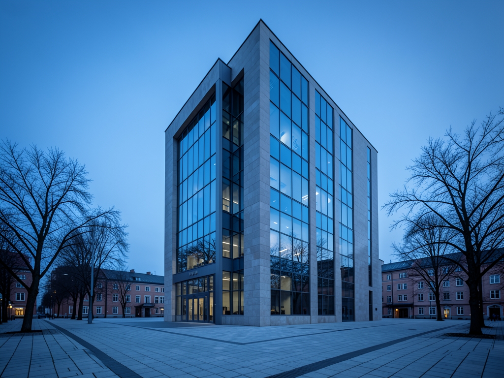 Modernist glass government office tower Tallinn s business district