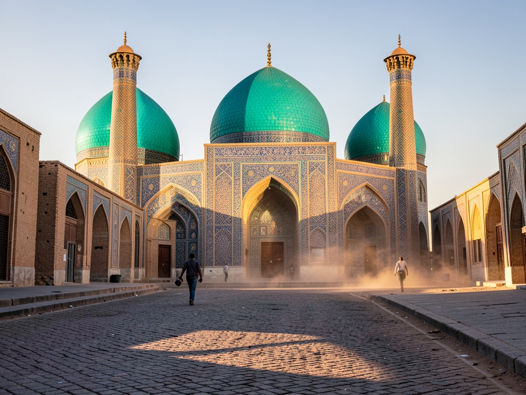 Registan s turquoise domes minarets beneath shifting afternoon light