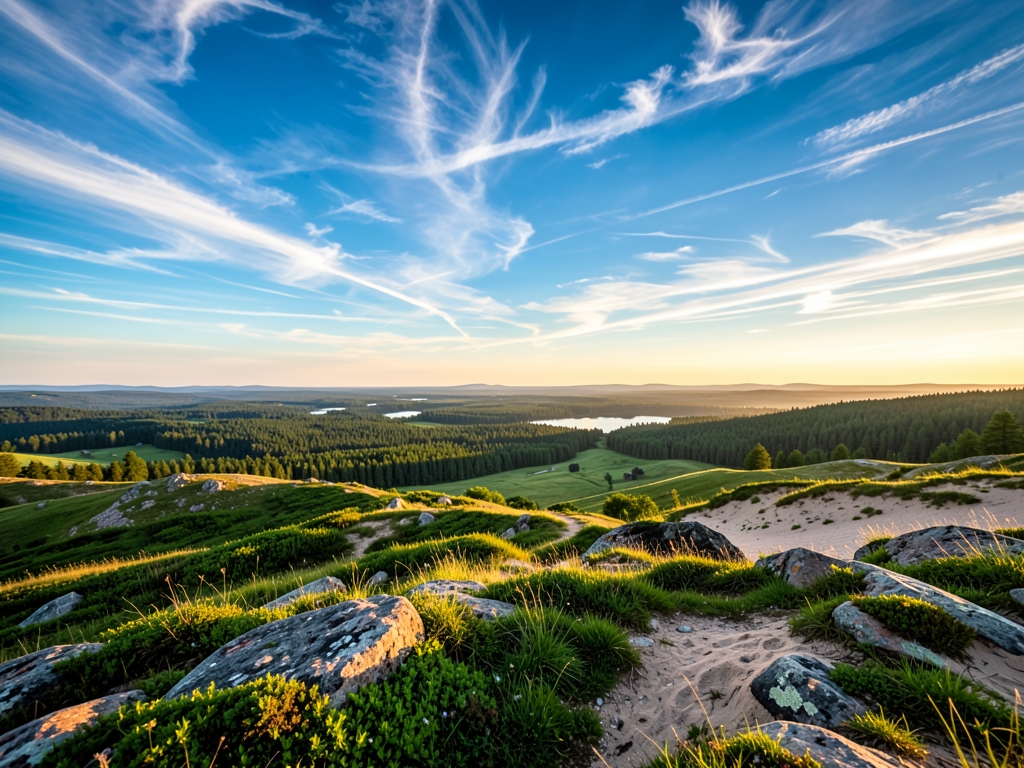 wide scenic landscape with open distant horizon natural