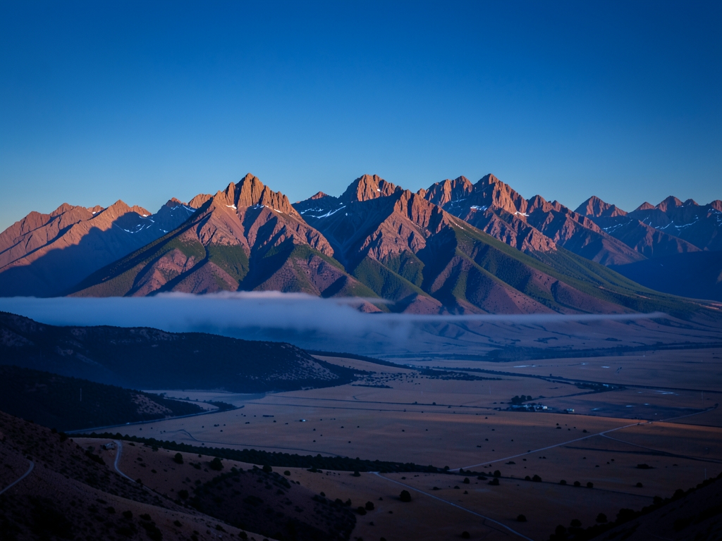 sweeping view over rugged Sierra Madre Occidental blue