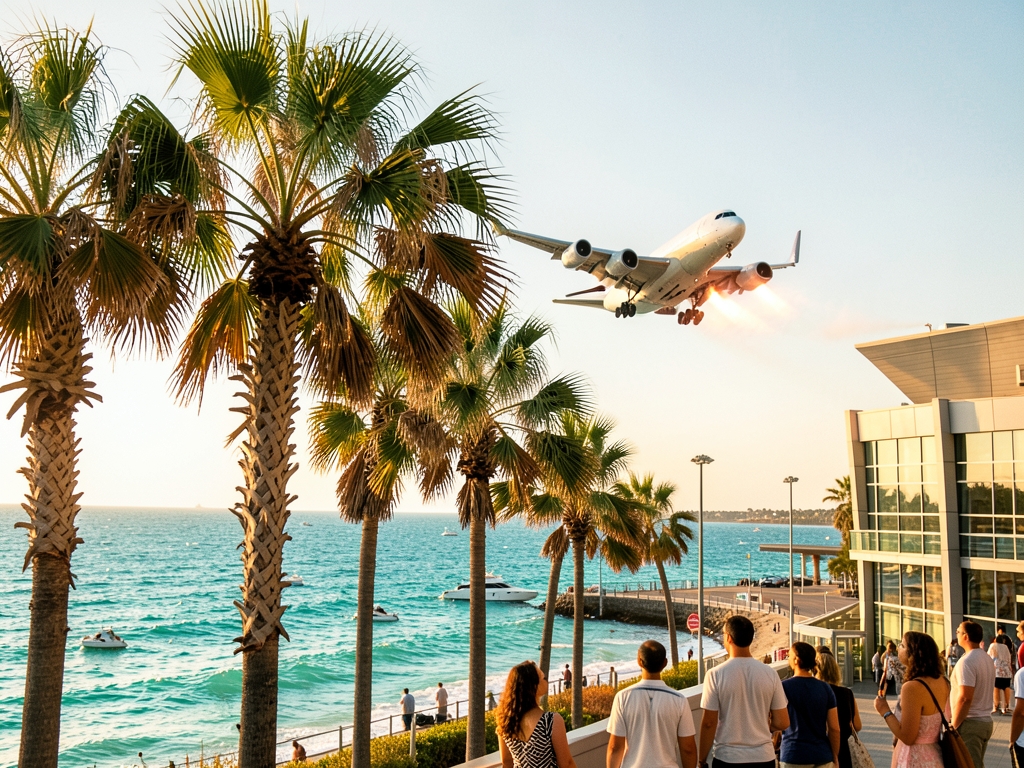 humid golden afternoon Fort Lauderdale airport palm trees