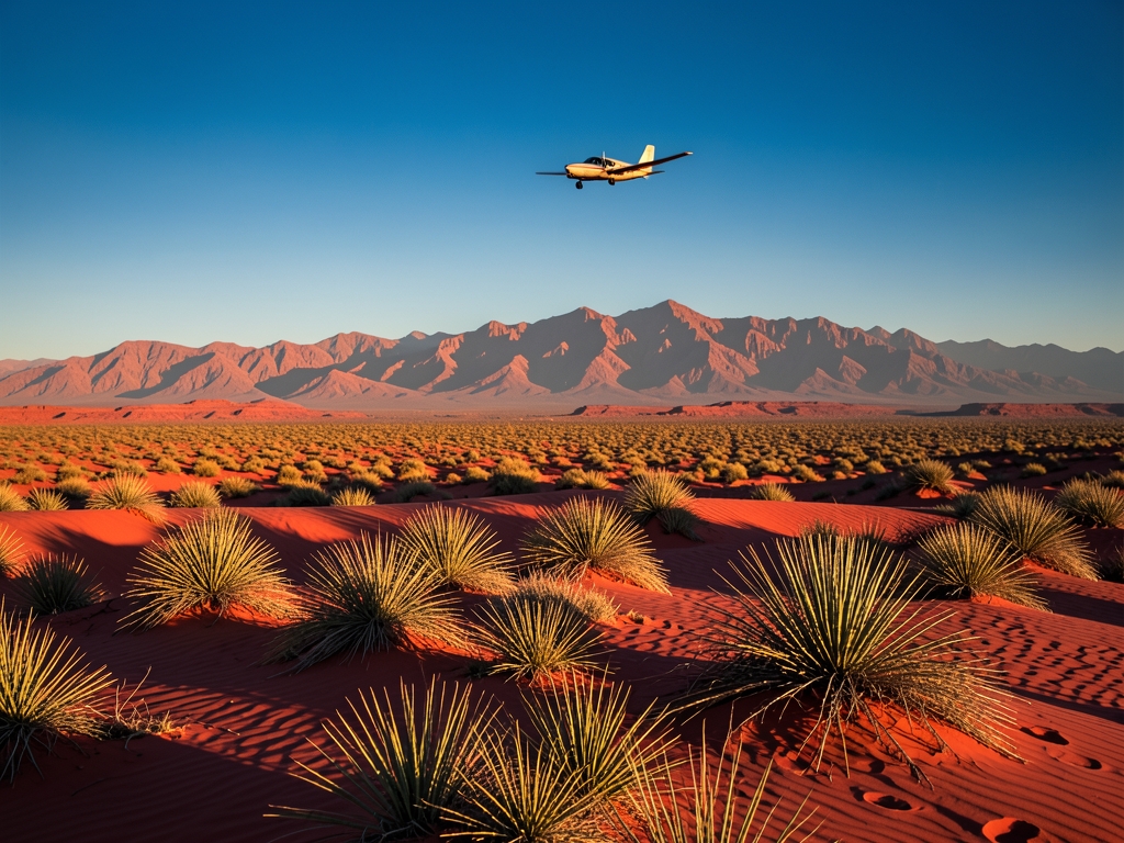 Alice Springs desert landscape golden hour spinifex grass