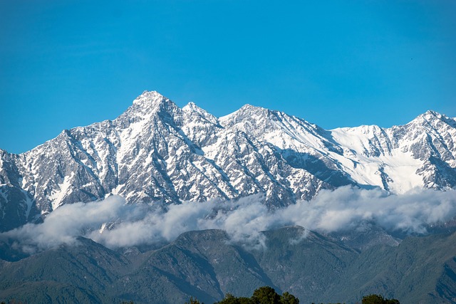 mountain summit peak snow scenic clouds nature india india india india india india