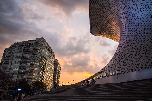 soumaya museum mexico architecture nature sunset
