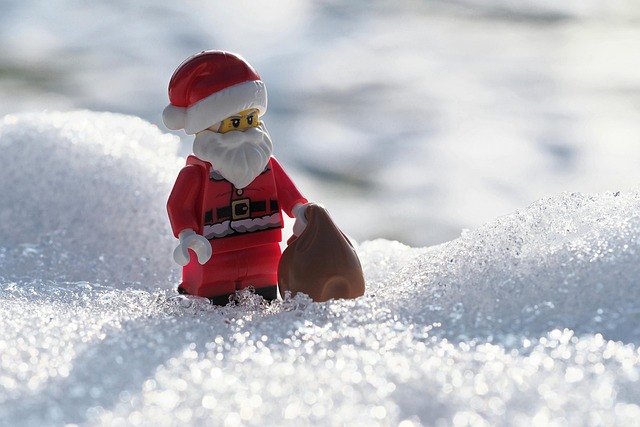 santa claus nicholas snow gifts minifigure nature lego miniature hd wallpaper
