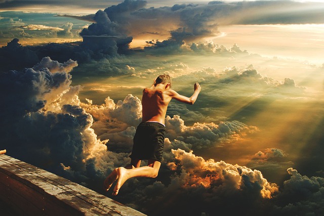 jump go went nature sky
