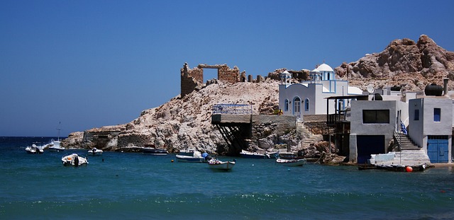 greece milos boat mediterranean sea