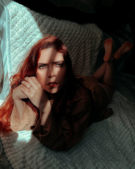 woman model face redhead female barefoot portrait Argentina Buenos Aires
