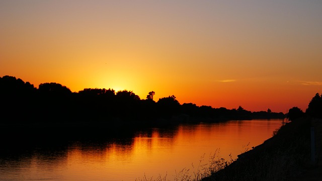 sunset nature sacramento river sacramento delta