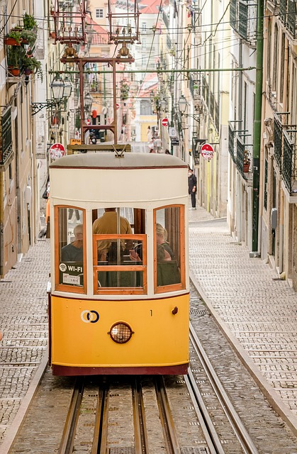 tram lisbon portugal means of transport traffic vacation tourism to travel city urban europe lisbon lisbon lisbon lisbon
