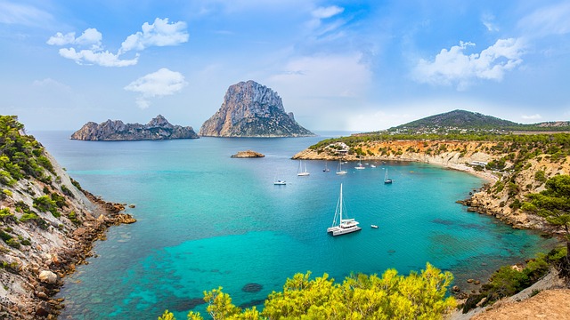 coast nature rock sea bay ibiza