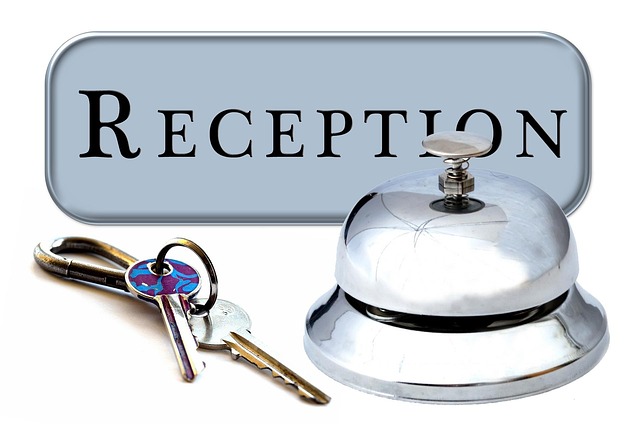 hotel reception entrance hall input range key counter room key key lobby check in registration bell bell jar desk leisur