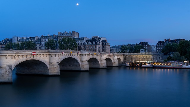 paris river new bridge city bridge