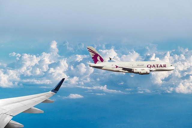 qatar airways clouds flying planes heaven wing passenger aircraft airliner aviation technology nature air traffic flyer 