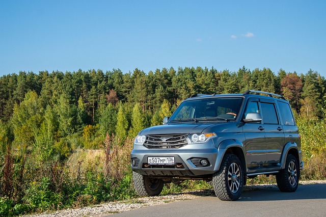 uaz suv jeep lake uaz patriot machine nature uaz 3163 journey vehicle four wheel drive on the nature all wheel drive car