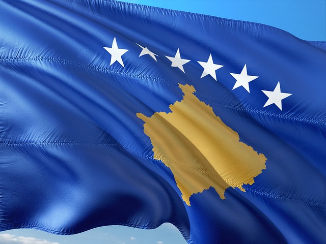 flag kosovo southeast europe balkan peninsula