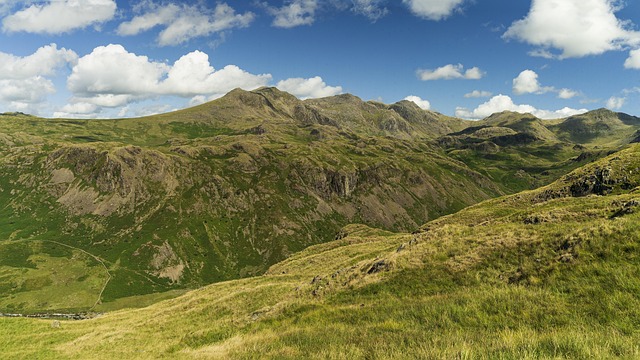 panoramic scenic landscape mountain panorama nature lake district united kingdom tourism peaks