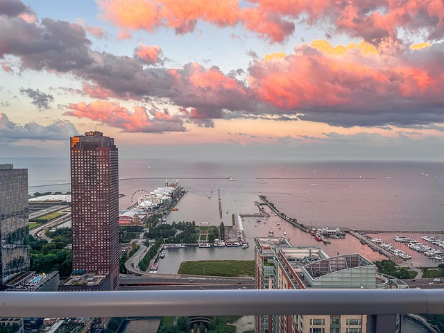 chicago sunset nature dusk sea twilight sky United States Chicago Illinois