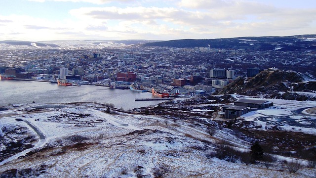 winter landscape st john s harbour