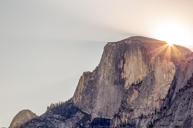 cliffs, half dome, yosemite, daylight, geology, landscape, mountain, outdoors, peaks, rock, nature, scenery, travel