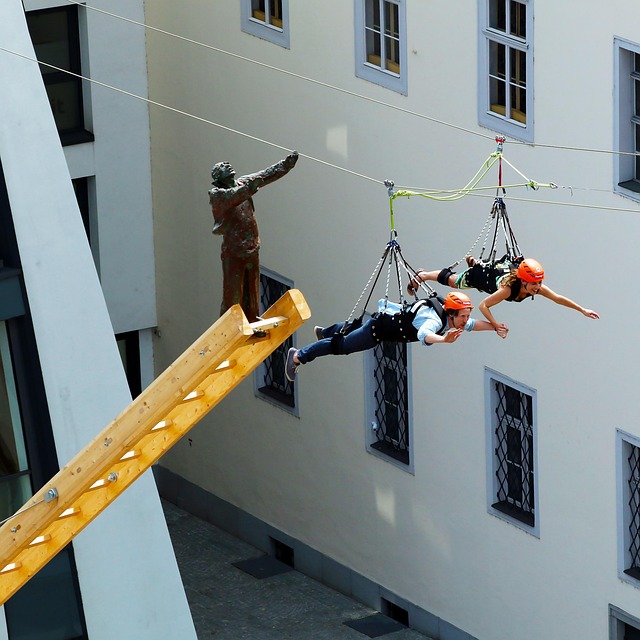 linz, austria, high altitude intoxication, flying, city, sculpture, sightseeing, houses